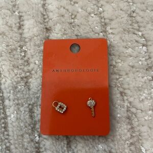 Anthropologie Gold Stud Earrings